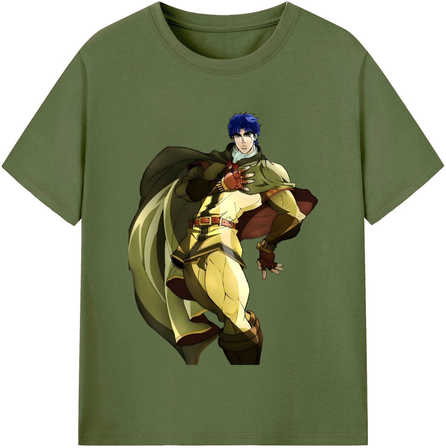 （画像用） ジョジョの奇妙な冒険 /ジョナサン?ジョースター JoJo's Bizarre Adventure Jonathan Joestar 綿100％半袖Tシャツ（フロントプリント）